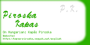 piroska kapas business card